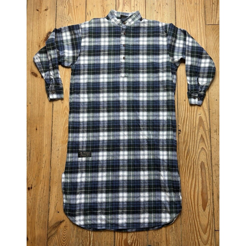 Vermont Flannel Company Plaid Nightgown One Size Prairie Sleep Night Shirt Plaid